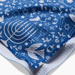 Geometry Hanukkah Sameach Tea Towel
