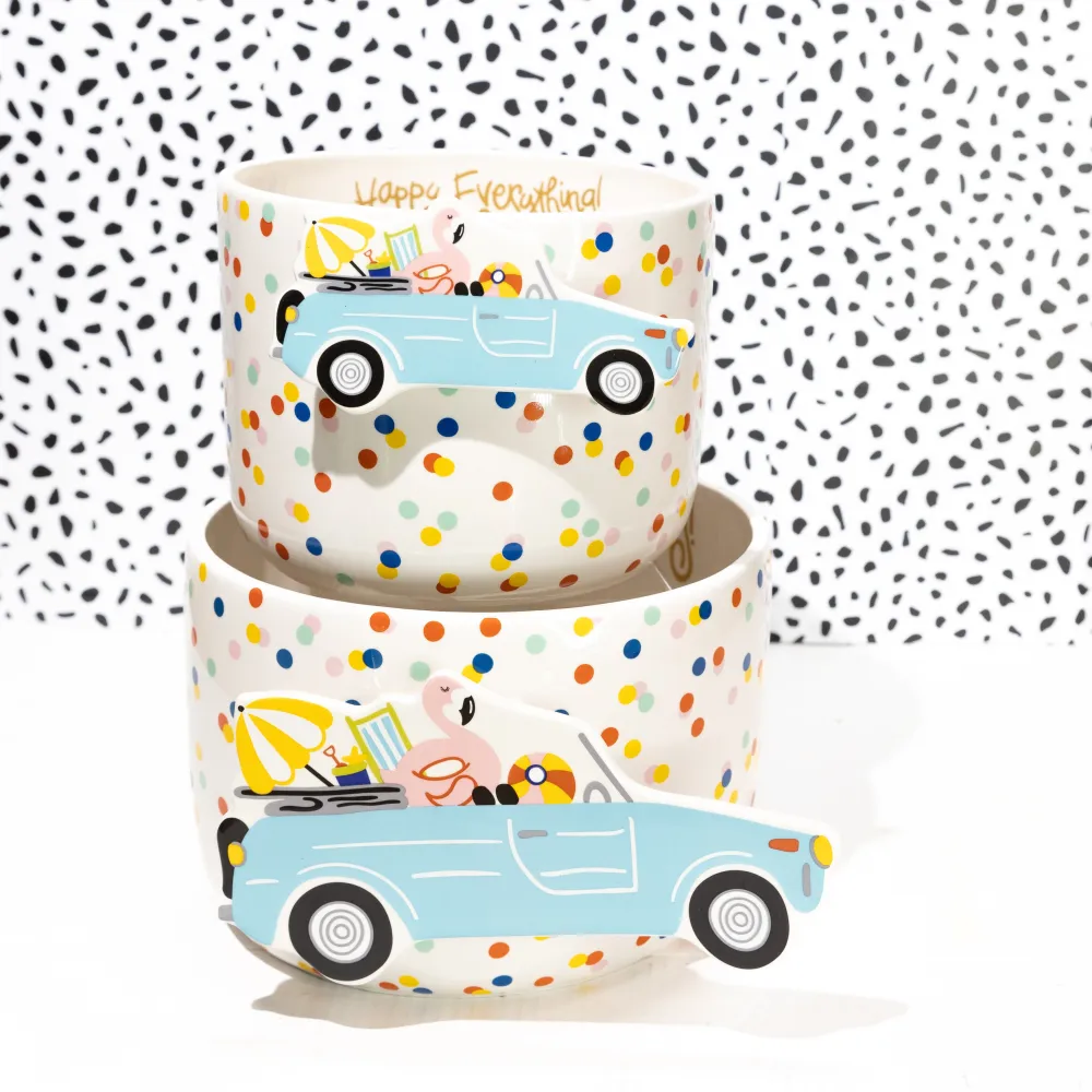 Happy Everything Happy Dot Big Bowl by !