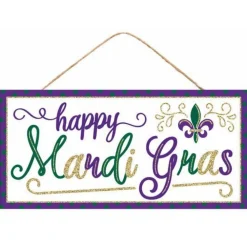 Craig Bachman Happy Mardi Gras Glitter Sign
