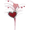Liberty Floral Heart Ball Spray