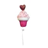 Liberty Floral Heart Cupcake Pick