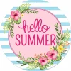 Craig Bachman Hello Summer Floral Sign