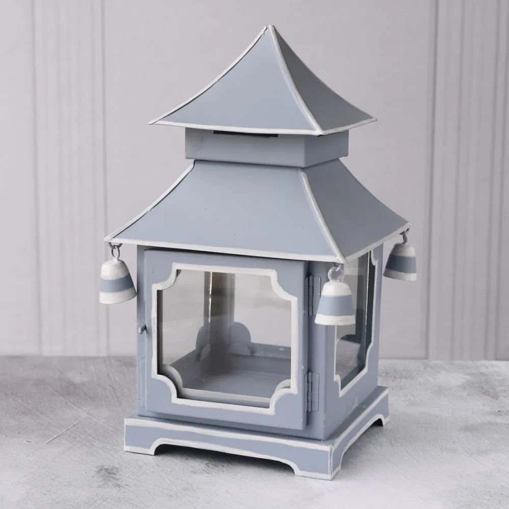 Beatriz Ball Holiday Pagoda Lantern, Blue
