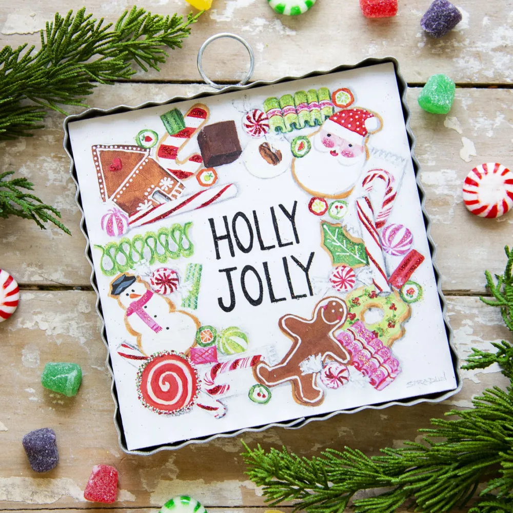 The Round Top Collection Holly Jolly Wreath Mini Gallery Art