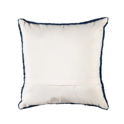 Evergreen Hooked Lemon Blossoms Throw Pillow