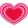 RosanneBeck Collections Hot Pink and Red Heart Posh Die-Cut Placemat Set