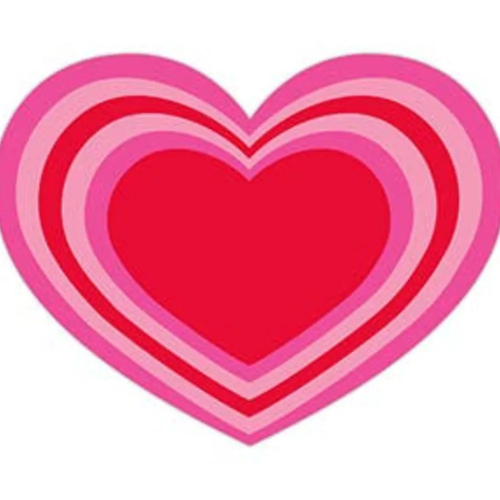 RosanneBeck Collections Hot Pink and Red Heart Posh Die-Cut Placemat Set