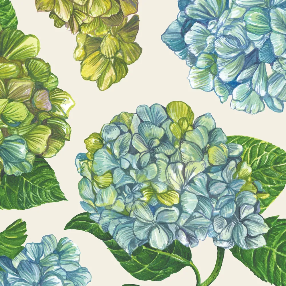 Hester & Cook Hydrangea Cocktail Napkin Set