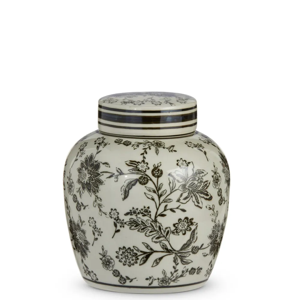 RAZ Ink and Ivory Lidded Jar