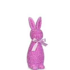 RAZ Iridescent Purple Flocked Bunny