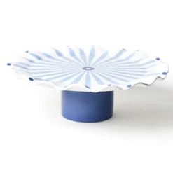 Coton Colors Iris Blue Burst Cake Stand