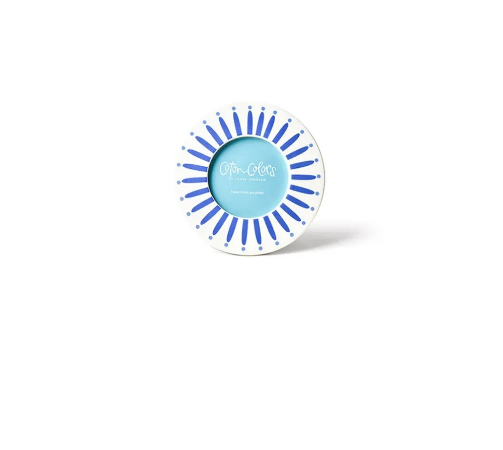 Coton Colors Iris Blue Burst Round Frame