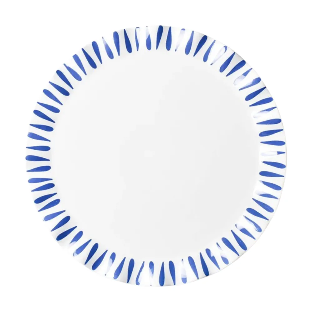 Coton Colors Iris Blue Drop Ruffle Cake Stand