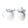 Coton Colors Iris Blue Drop Ruffle Cream and Sugar Set