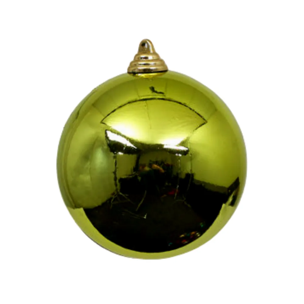 Farrisilk Lime Green Shiny Ball Ornament, 6"
