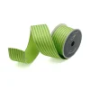 Farrisilk Lime Monochrome Stripes Ribbon, 2.5" X 10YD