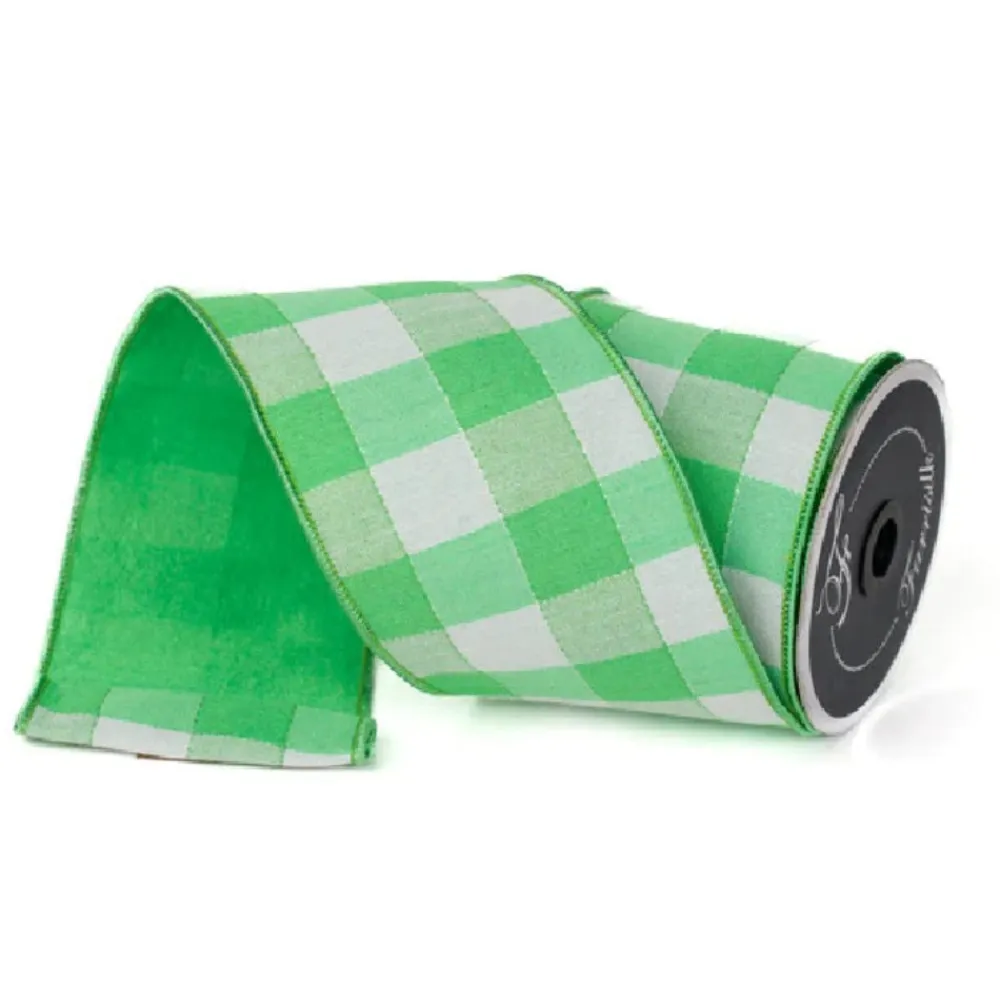 Farrisilk Lime Stitchery Ribbon, 4" X 10YD
