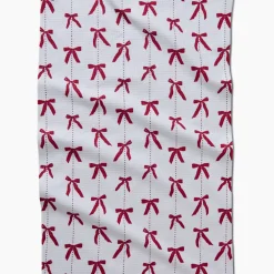 Geometry Little Bows And Pearls Luxe Hand Towel