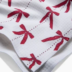 Geometry Little Bows And Pearls Luxe Hand Towel