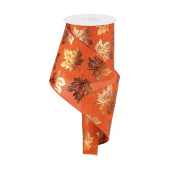 Craig Bachman Maple Leaf Rust Ribbon, 4" X 10YD