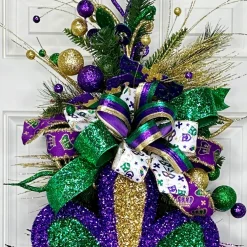 Craig Bachman Mardi Crowns with Tinsel Ribbon, 2.5" X 10YD