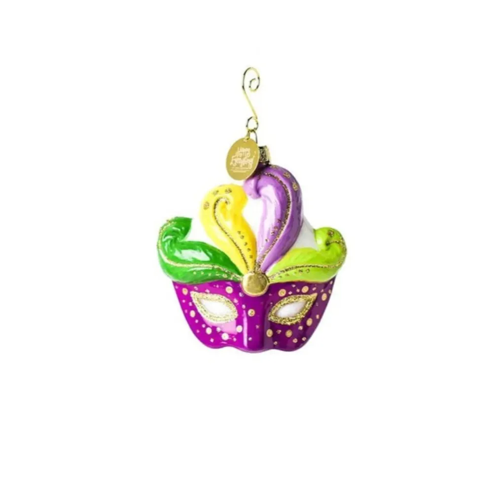 Happy Everything Mardi Gras Shaped Ornament