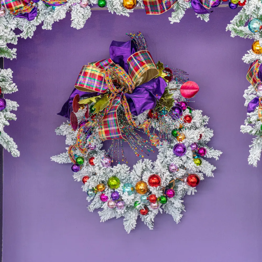 RAZ Merry and Bright Ball Garland, 4'