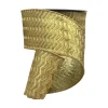 D. Stevens Metallic Gold Waves Ribbon, 4" X 10YD