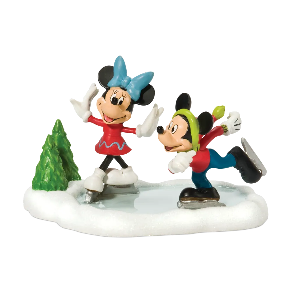 Department 56 Mickey & Minnie Go Skating, Dept. 56 Village