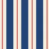Hester & Cook Navy & Red Awning Stripe Cocktail Napkin Set