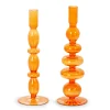 RAZ Orange Candle Sticks Set