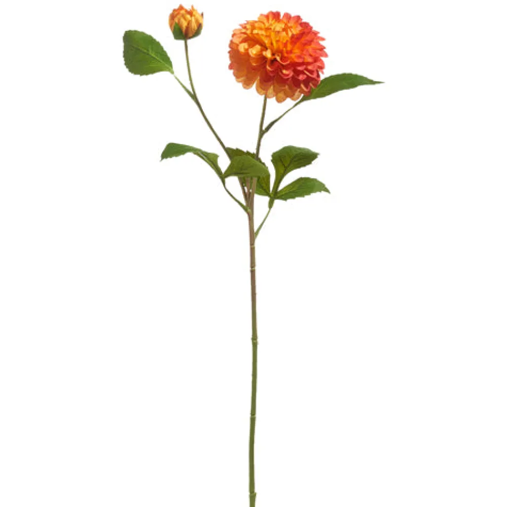 RAZ Orange Dahlia Spray