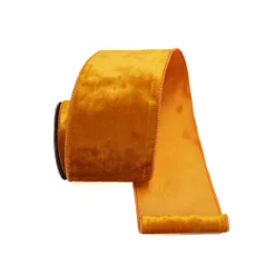 Farrisilk Orange Silky Velvet Ribbon, 4" X 10YD