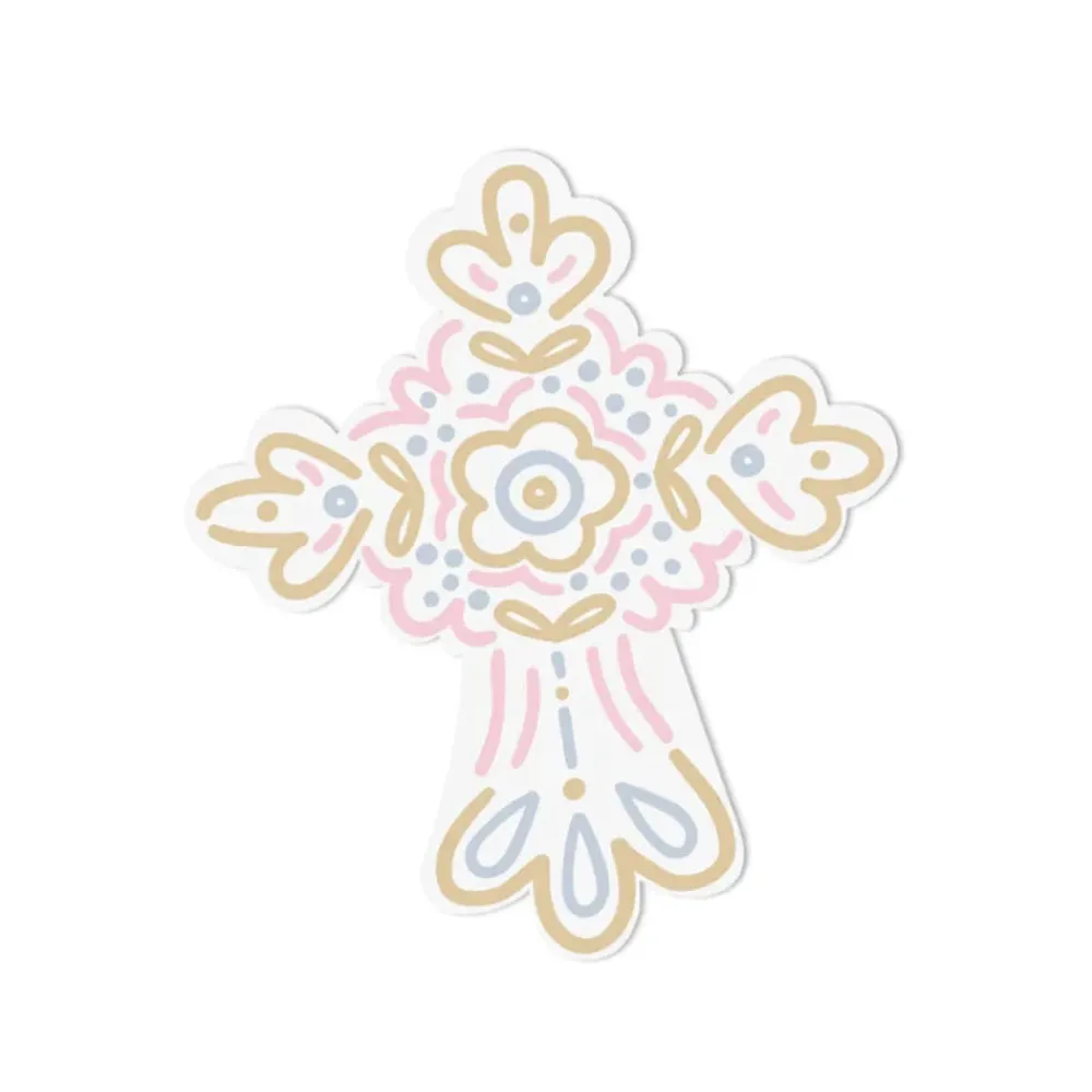 Happy Everything Pastel Fanciful Cross Big Attachment by !