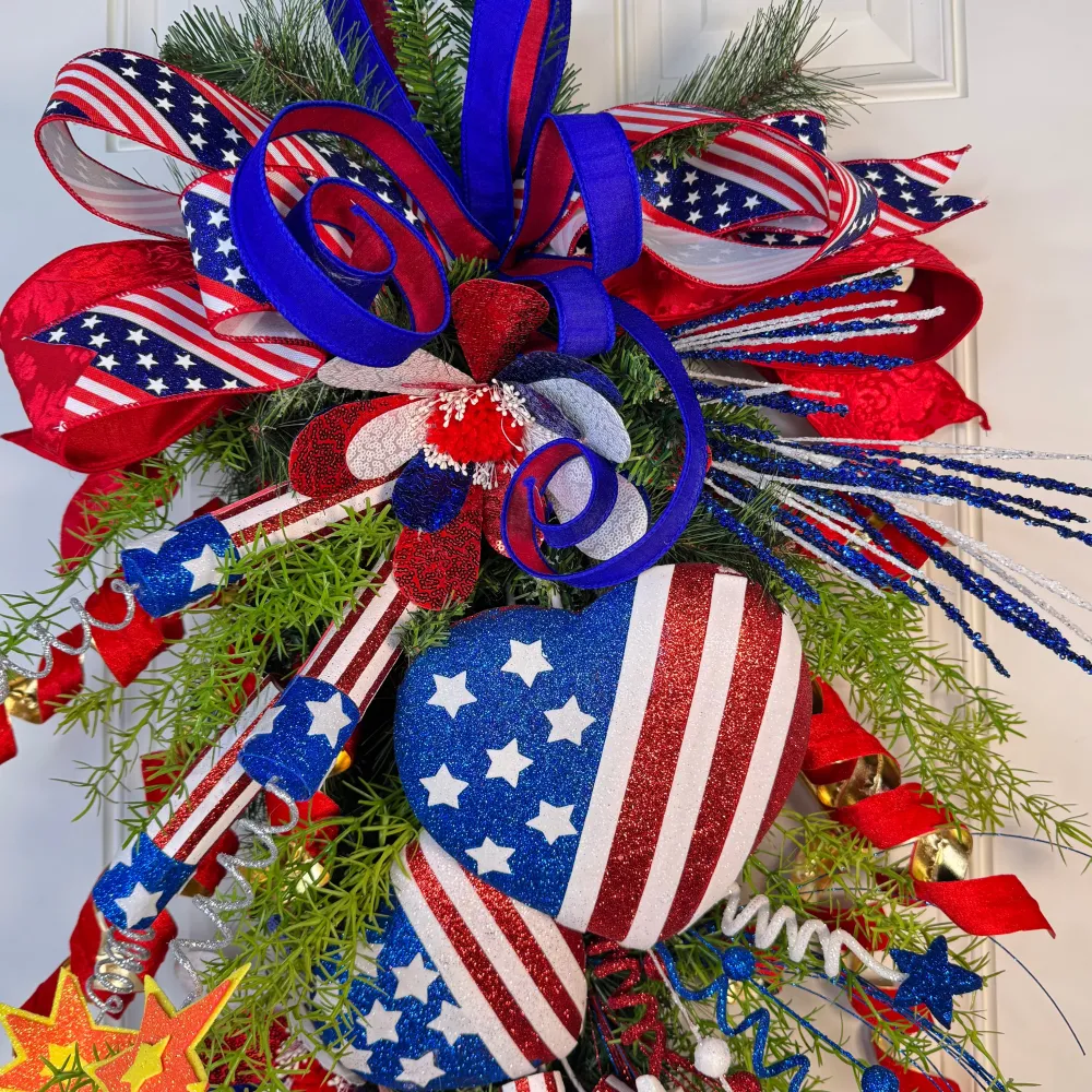 Miss Cayce's Patriotic Burst Teardrop