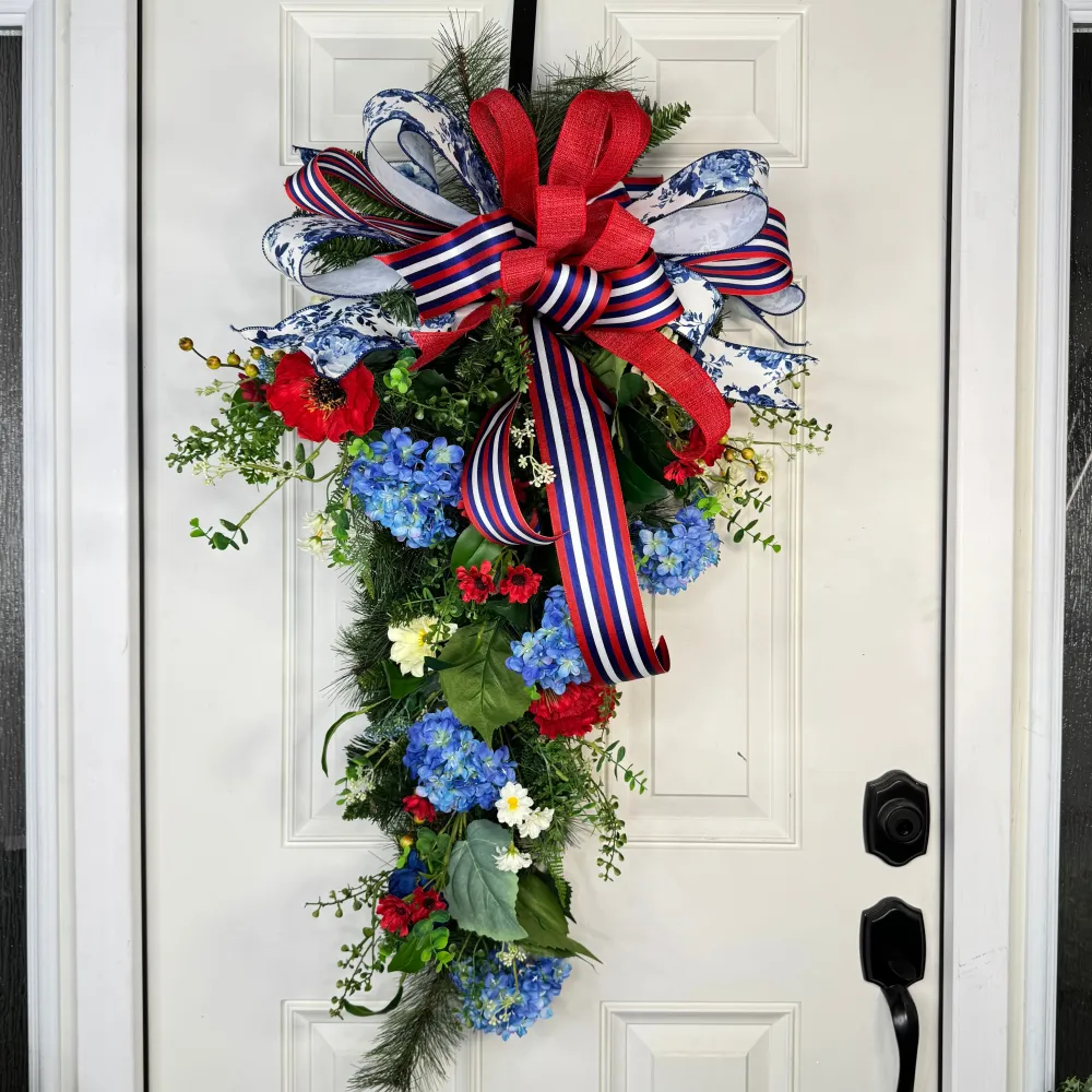 Miss Cayce's Patriotic Petals Teardrop