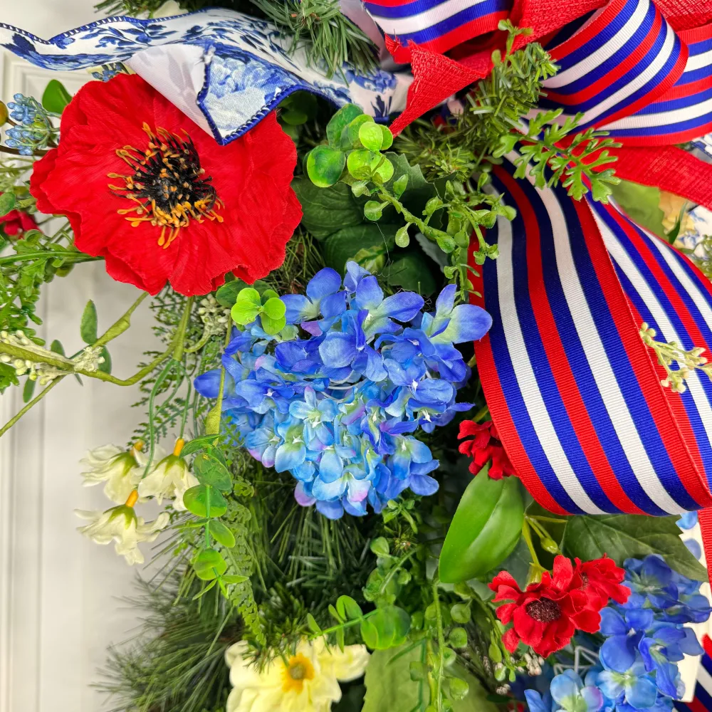 Miss Cayce's Patriotic Petals Teardrop
