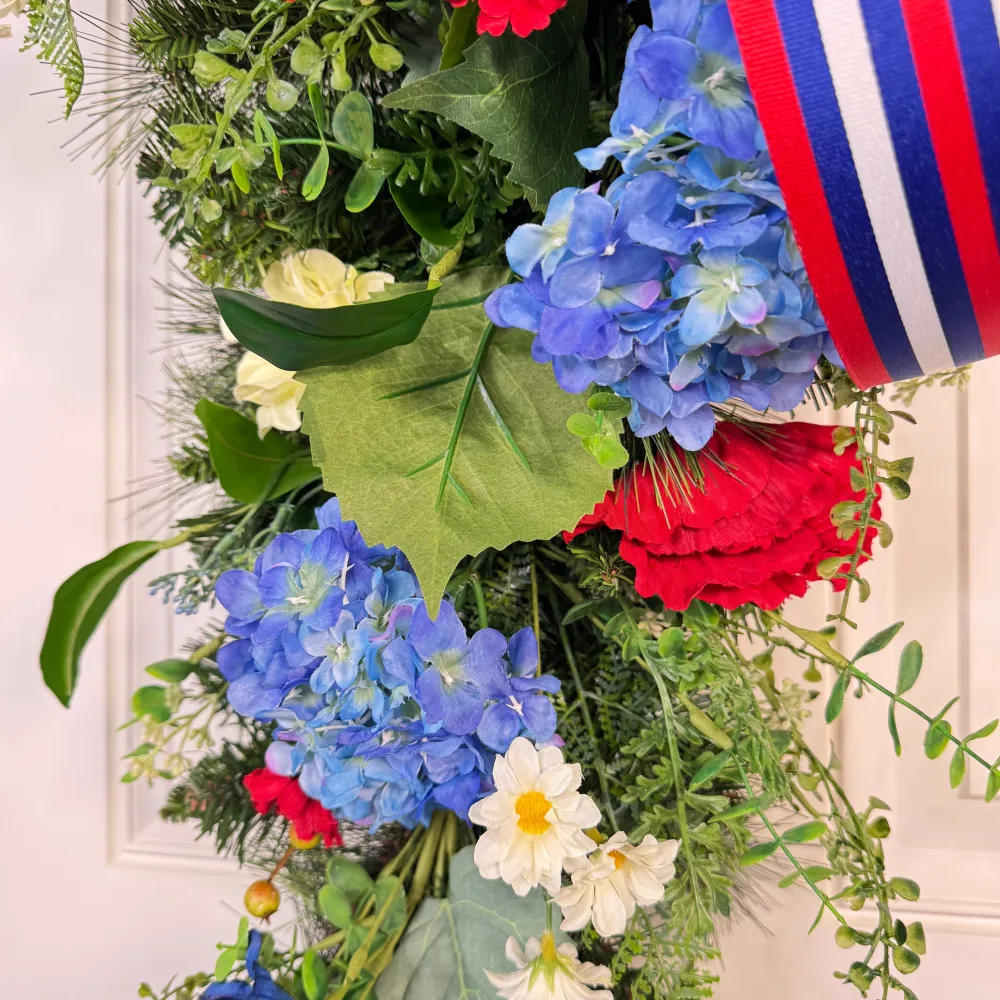 Miss Cayce's Patriotic Petals Teardrop