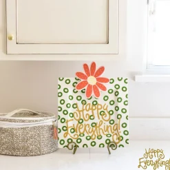 Happy Everything Peridot Square Entertaining Big Platter by !