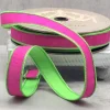 D. Stevens Pink and Green Double Sided Dupion Ribbon, 1" x 25YD