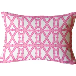 Clairebella Pink Bamboo Lumbar Pillow