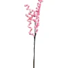 Liberty Floral Pink Chenille Curly Spray on Black Stem