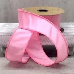 D. Stevens Pink Faux Dupion Ribbon, 1.5" x 10YD
