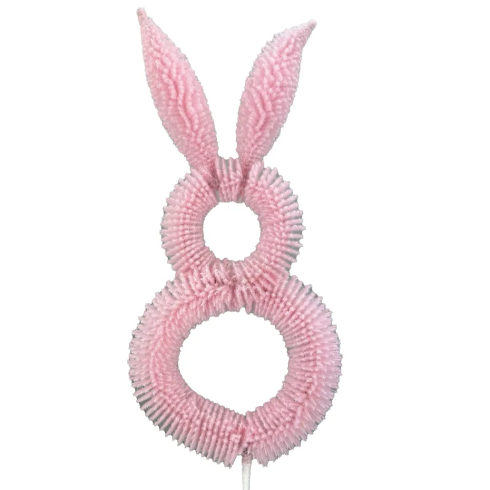 Liberty Floral Pink Fuzzy Brush Bunny Pick
