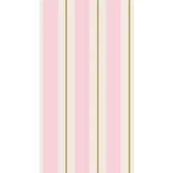 Hester & Cook Pink & Gold Awning Stripe Guest Napkin Set