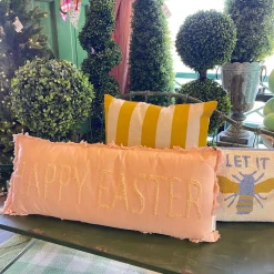 RAZ Pink Happy Easter Pillow