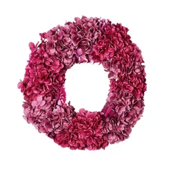 RAZ Pink Hydrangea Wreath, 24"