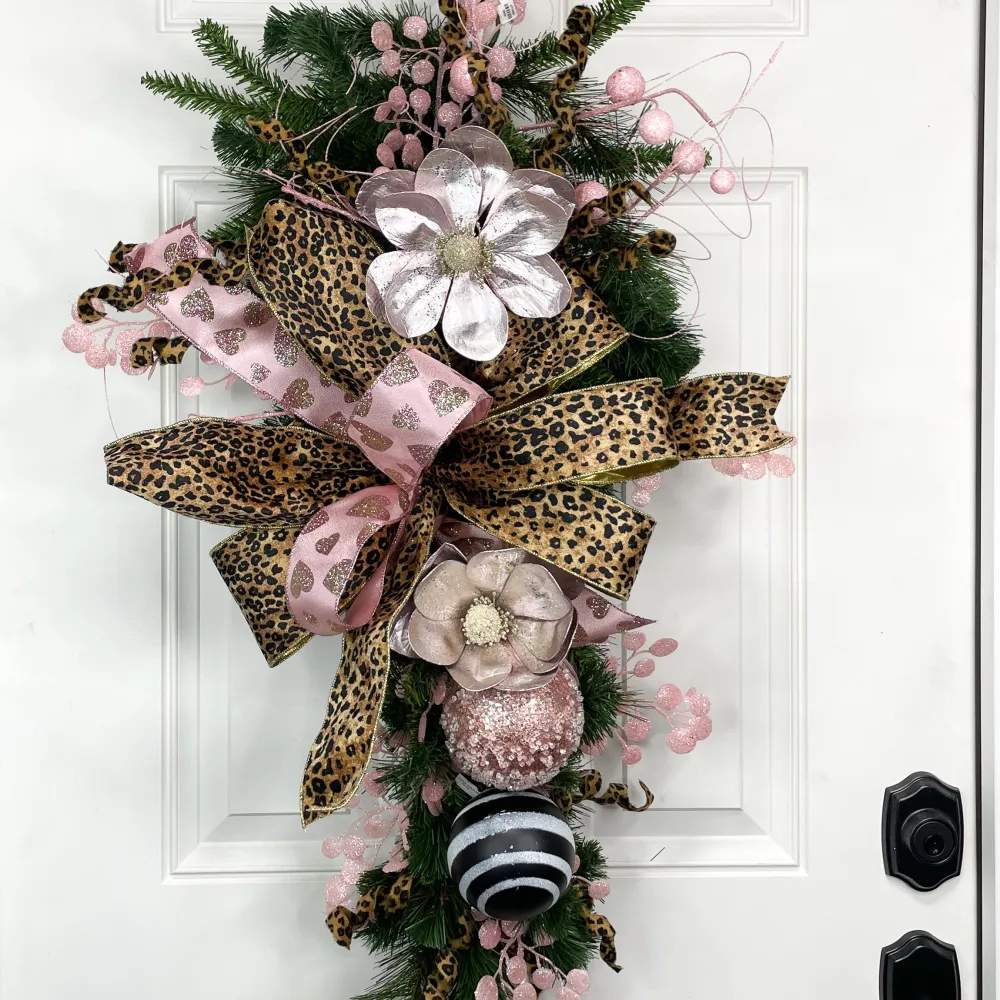Regency Pink Metallic Magnolia Stem, 24"