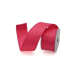 Farrisilk Pink Monochrome Stripes Ribbon, 2.5" X 10YD