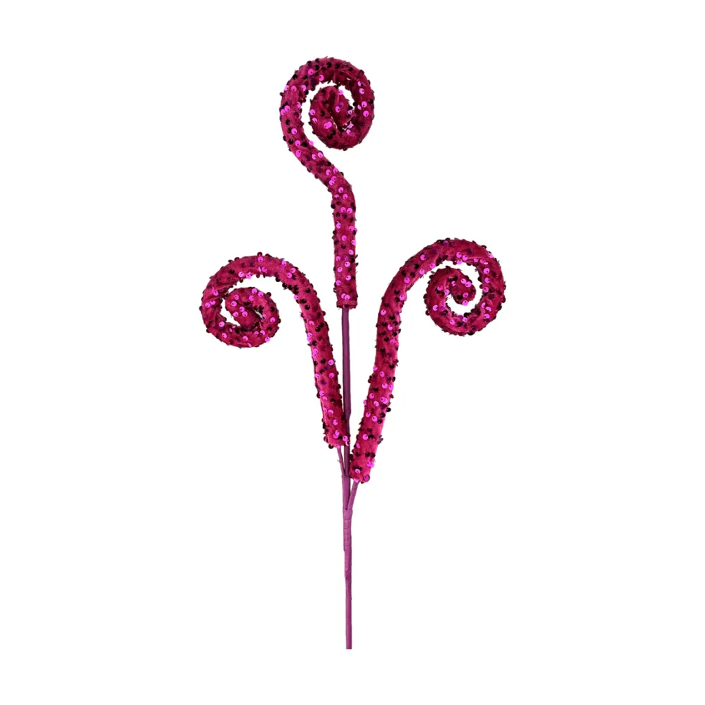 Liberty Floral Pink Sequin Curly Spray